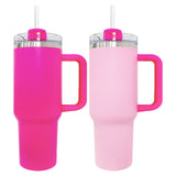 20 Pack China Warehouse 40oz Flamingo Pink And Hot Pink Powder Coated Tumblers 20pcs/case-CNDM